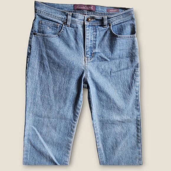 Gloria Vanderbilt Women's Straight Leg Midrise Amanda Jeans Sz 8p *Flaws* - Picture 3 of 10